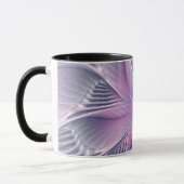 Mooie Roze Bloem Moderne Abstracte Fractale Kunst Mok (Links)