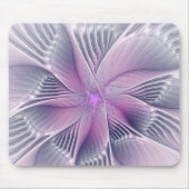 Mooie Roze Bloem Moderne Abstracte Fractale Kunst Muismat (Voorkant)