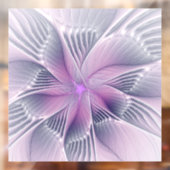 Mooie Roze Bloem Moderne Abstracte Fractale Kunst Raamsticker (Vel 2)