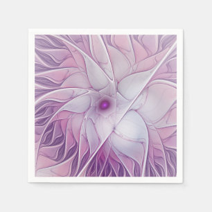 Mooie Roze Bloem Moderne Abstracte Fractale Kunst Servet