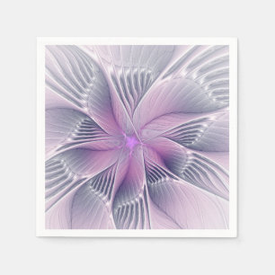 Mooie Roze Bloem Moderne Abstracte Fractale Kunst Servet