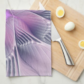 Mooie Roze Bloem Moderne Abstracte Fractale Kunst Theedoek (Quarter Fold)