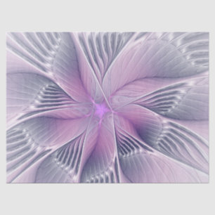 Mooie Roze Bloem Moderne Abstracte Fractale Kunst Tissuepapier