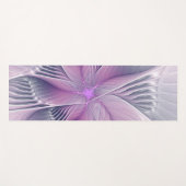 Mooie Roze Bloem Moderne Abstracte Fractale Kunst Yogamat (Voorkant (horizontaal))