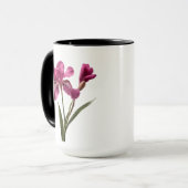 Mooie Roze Bloem Mok (Voorkant links)