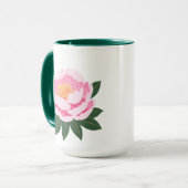 Mooie Roze Bloem Mok (Voorkant links)