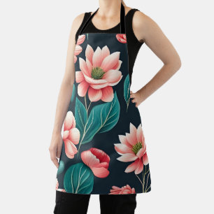 Mooie Roze Bloem Motief Schort