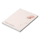 Mooie Roze Bloem Notitieblok (Linkerzijde)