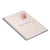 Mooie Roze Bloem Notitieboek (Rechterzijde)