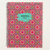 Mooie Roze Bloem Planner (Voorkant)