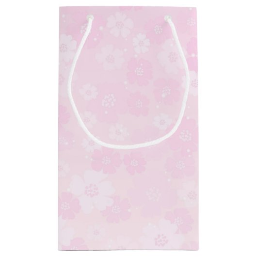 Mooie roze bloem romantisch klein cadeauzakje (Achterkant)