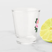 Mooie Roze Bloem Shot Glas (Links)