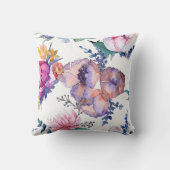 Mooie Roze Bloem Stempel Meisje Nursery Kussen (Achterkant)