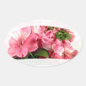 Mooie Roze Bloem Sticker (Voorkant)