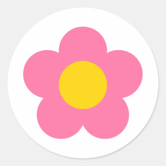 Mooie roze bloem sticker
