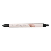 Mooie Roze Bloem Zwarte Inkt Pen (Voorkant)