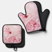 Mooie Roze Bloemblaadjes Ovenwant & Pannenlap Set (Voorkant / Achterkant)