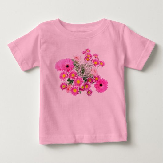 Mooie Roze Bloemen Baby Tutu Rompert (Voorkant)