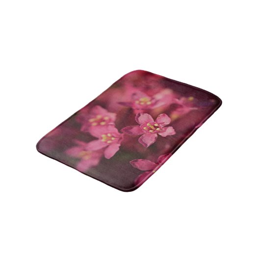 Mooie roze bloemen badmat (Gekanteld)