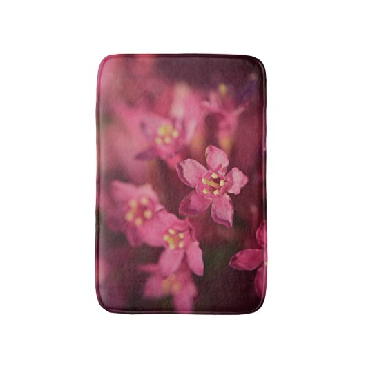 Mooie roze bloemen badmat (Voorkant Verticaal)