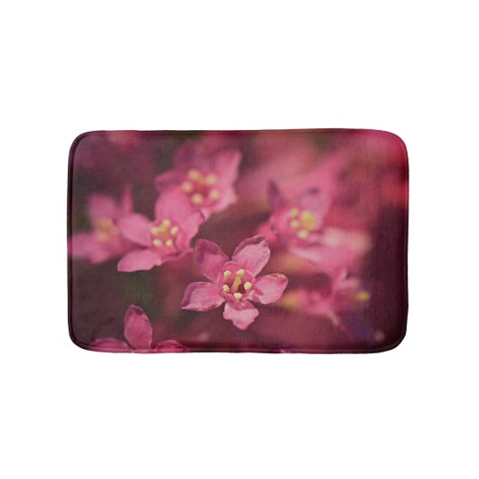 Mooie roze bloemen badmat (Voorkant)