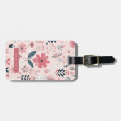 Mooie Roze Bloemen Bagage Labels (Voorkant horizontaal)