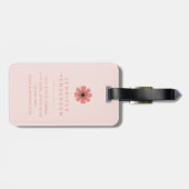 Mooie Roze Bloemen Bagage Labels (Achterkant horizontaal)