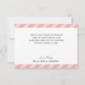 Mooie Roze Bloemen Bedankkaart (Achterkant)