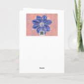 Mooie Roze Bloemen Bijbel Geloof Verjaardag Kaart (Achterkant)