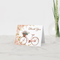 Mooie Roze Bloemen  Bike Baby shower