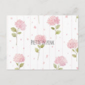 Mooie Roze Bloemen Briefkaart (Voorkant)