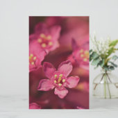 Mooie roze bloemen briefpapier (Staand voorkant)