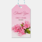 Mooie roze bloemen cadeaulabel (Voorkant)