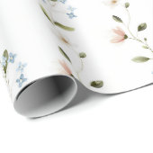 Mooie Roze Bloemen Cadeaupapier (Rol Hoek)