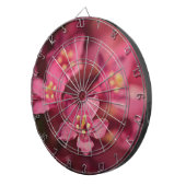 Mooie roze bloemen dartbord (Voorkant Rechts)