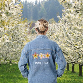 Mooie roze bloemen denim jas jacket