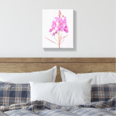 Mooie roze bloemen eenvoudige moderne bloem botani canvas afdruk (Insitu (Slaapkamer))