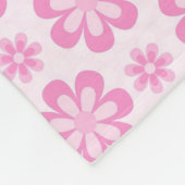 Mooie roze bloemen fleece deken (Hoek)