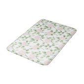 Mooie Roze Bloemen Groene Bladeren   Badmat (Gekanteld)