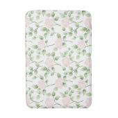 Mooie Roze Bloemen Groene Bladeren   Badmat (Voorkant Verticaal)