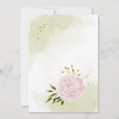 mooie roze bloemen groene bladeren save the date (Achterkant)