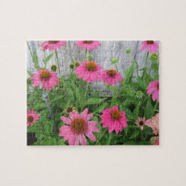 Mooie Roze Bloemen in Tuin Puzzel