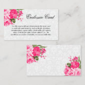 Mooie Roze Bloemen Informatiekaartje (Voorkant / Achterkant)