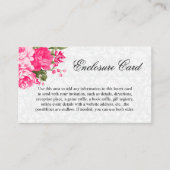 Mooie Roze Bloemen Informatiekaartje (Voorkant)