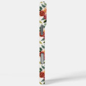 Mooie Roze Bloemen | Initiële Monogram  Case-Mate iPhone Case (Achterkant / Rechts)