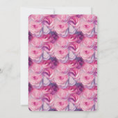 Mooie Roze Bloemen Kaart (Achterkant)