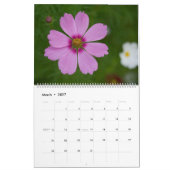 Mooie roze bloemen kalender (Mar 2027)