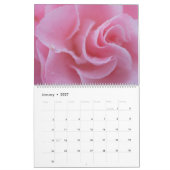 Mooie roze bloemen kalender (Jan 2027)