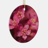 Mooie roze bloemen keramisch ornament (Rechts)