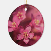 Mooie roze bloemen keramisch ornament (Links)